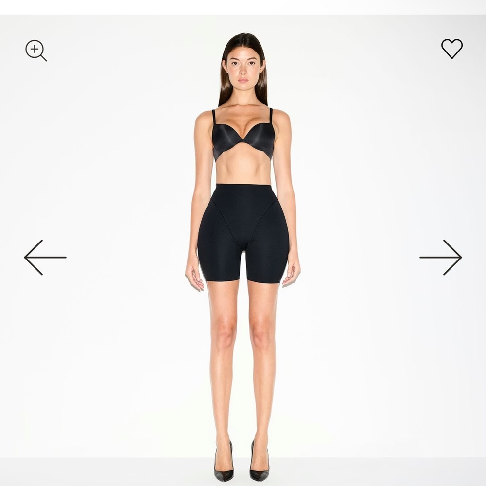 Butt and hip enhancing mid thigh shorts